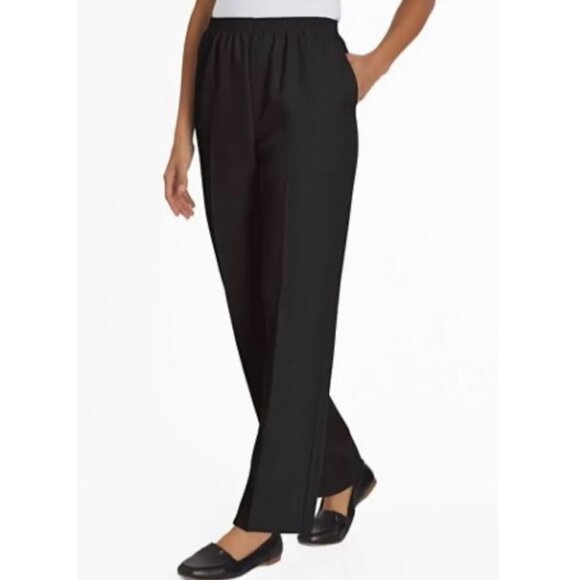 Alfred Dunner Classics 16 SHORT Black Solid - Picture 1 of 4